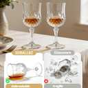 Plastic Wine Glasses Set, 7oz Vintage Goblets Shatterproof Unbreakable Reusable & Disposable, Drinking Glasses with Stem, for Wedding Outdoor Dinner Easter Party (24pcs, Clear)