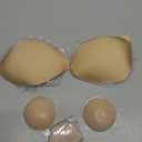 Invisible Strapless Sticky Bra Push up for Women, Ultra Adhesive Bra for Backless Dress, Cleavage Bra Lift Novelty Bras (B Cup, Light Beige)