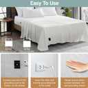 Grounding Sheets Full, Grounding Bed Sheet 10% Silver Fiber, Grounding Flat Sheet 35 * 90 in, Grounding Sheet with Grounding Wire (White, Full)