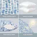 LVTXIII Outdoor Throw Pillows 20x20 Patio Waterproof Square Pillows with Piping Fade Resistant Accent Pillow for Spring Summer Garden Decoration, Set of 2, Pebble Blue