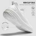 Womens Slip On Walking Shoes Breathable Sneakers for Women Lightweight Casual Shoes (8.5, White)
