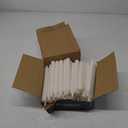 PARNOO 8" White Tapered Candles, 40 Pcs  7-Hour Long Burn Time, Dripless & No Soot, Unscented Taper - Hand-Dipped Tall Candles for Weddings, Dinners, Parties, & Special Occasions