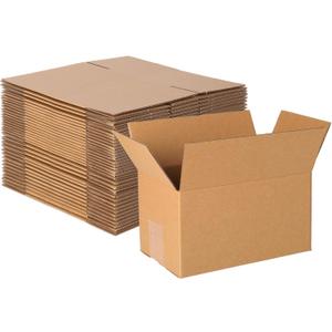 40 pack 7x5x4 inch Cardboard Box Mailers, Kraft Corrugated mailer Small Shipping Boxes For Small Business, Mailing Packing and Storage