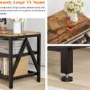 TV Stand for TVs up to 70 Inch, 63" Long Industrial TV Console Table with 3-Tier Storage Shelves, Entertainment Center for Living Room, Bedroom (Brown)
