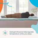 Linenspa 3 Inch Swirl Gel Memory Foam Mattress Topper, Full Size Cooling Gel Infused, Ventilation Holes Pressure Relieving Bed Topper CertiPUR Certified