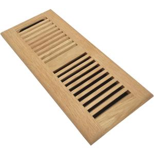 Red Oak Wood Floor Register, Drop in Vent with Damper, 5.5x11 Inch, Unfinished