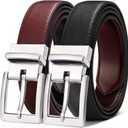 BULLIANT Men's Belt,Reversible Belt Adjustable For Gift Men 1.25-Cut For Fit-2 Sides in 1 Belt (Not 2)