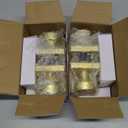 Haidms Gold Door Knobs Interior Privacy, Heavy Duty Square Brushed Gold Interior Door Knobs for Bedroom Bathroom, Brushed Brass Door Knob (2 Pack)