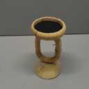Mud Pie Rattan Wrapped Candlestick, Large