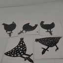 5PCS Rooster Animal Stakes, Chicken Family Garden Silhouette Yard Art, Hollow Out Animal Shape Decor for Outdoor-for Lawns Backyard 5PCS