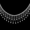 2 Yard Rhinestone Fringe Chain, AngleKai Crystal Rhinestone Ribbon Tassel Chain, Shining Fringe Trim Ribbon for Decoration Clothing
