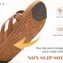 KuaiLu Womens Dressy Orthotic Flip Flops Ladies Yoga Memory Foam Summer Pool Beach Slip on Plantar Fasciitis Arch Support Khaki 9.5