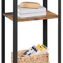 Yaheetech Large 3-Tier Tall End Table, 30 Inches High Side Table with Wooden Shelves & Strong Metal Frame for Living Room Small Space, 12 x 16 x 29.5 inchesRustic Brown