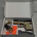 Soft Bullet Gun with Ejecting Shells, Realistic Toy Pistol for Boys, Tactical Toy Pistol with Scope, Birthday Gifts for Boys Girls Age 8+ (Sand)