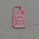 Kawaii 3D Pig Pop-Up Stand and Grip Phone Case for iPhone 16 Pro Max, Cute Cartoon Animal Phone Cover for Girls, Boys, Kids, Teens, and Womens Pink