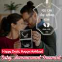 Christmas Baby Pregnancy Announcement Ornament - Pregnancy Announcement Gifts for Grandparents, Husband, Family, Aunt, Friend - Expecting Baby Coming Soon 2026 Ornament Decoration (You Can Stop Asking Now Baby Announcement)