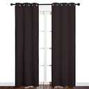 NICETOWN Thermal Curtains 84" Long, Energy Smart Thermal Insulated Solid Grommet Blackout Curtains/Drapes Window Panels (2 Panels, 34-inch x 84-inch, Toffee Brown)