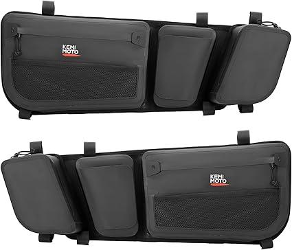 KEMIMOTO X3 Door Bags, Updated TPU IPX6 Water Repellent Zipper Storage Bags Compatible With CanAm Maverick X3 and MAX models 20172025, Pack of 2