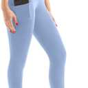 Walifrey Leggings with Pockets for Women, High Waisted Buttery Soft Womens Leggings for Gym Yoga Workout (Large-X-Large, Light Blue)