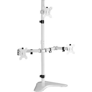 VIVO Triple LCD LED Computer Monitor Desk Stand, Free Standing Heavy Duty Fully Adjustable Mount for 3 Screens up to 30 inches STAND-V003EW