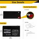 SEFEPODER 12V 9Ah Rechargeable Sealed Lead Acid Battery (F2 Terminals)