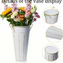 Galvanized Flower Buckets,10 Inch Tall Floral Buckets,Galvanized Vase, Metal Flower Bucket for Flower Bar, Decorative Centerpiece for Wedding Garden Home Party, Set of 8