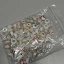 ZHIYUXI 100PCS White Large Hole Beads Bulk for Jewelry Making European Big Hole Spacer Beads for Bracelet Making Necklace Pens DIY Craft