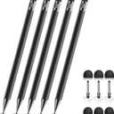 Bopomofo Stylus (5 Pcs),2-in-1 Stylus Pen for Touchscreen, High Precision and Sensitivity, Suitable for iPhone/ipad/Android Tablets, Compatible with All Touch Screens,Black