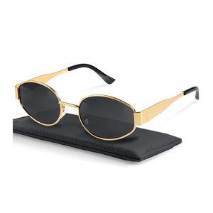 livho 2025 Trendy Oval Sunglasses - Stylish Polarized Shades for Everyday - Retro Metal Frames