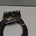 GE RG6 Coaxial Cable, 25 ft. F-Type Connectors, Quad Shielded Coax Cable, 3 GHz Digital, In-Wall Rated, Ideal for TV Antenna, DVR, VCR, Satellite, Cable Box, Home Theater, Black, 33531
