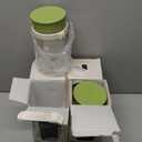 4 Pack Overnight Oats Jars,17oz Glass Canning Mason Jars with Airtight Lid and Spoon,Reusable Leakproof Overnight Oats Containers for Chia Pudding,Cereal,Fruit,Milk,Salad,Yogurt Meal Prep(Green White)