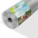 Hardware Cloth 1/2 inch 16in x 50ft 19 Gauge, Hot-dip Galvanized After Welding Chicken Wire Mesh Roll Garden Plant Welded Metal Wire Fencing Roll, Rabbit Cages Snake Fence