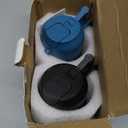 CXINYI - 16oz/470ml Olive Oil Dispenser for Kitchen with Stickers - 2 in 1 Olive Oil Sprayer for Cooking, Air Fryer, and Salad, Black&Blue (Light-Proof Kitchen Gadget)