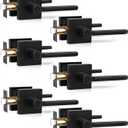 Privacy Door Levers, 6 Pack Black Door Handles Heavy Duty Bed and Bath Door Knobs Interior Keyless Door Locksets, Reversible for Left & Right Handed Doors