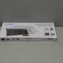 Wireless Keyboard and Mouse Ultra Slim Combo, TopMate 2.4G Silent Compact USB 2400DPI Mouse and Scissor Switch Keyboard Set with Cover, Batteries Included, for PC/Laptop/Windows/Mac - Gray Black