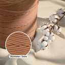 Macrame Cotton Cord 5mm x 328yds, ZUEXT Natural Handmade Brick Red Cords 4 Strands Knitted Rope String for Craft Wall Hanging Weaving Tapestry Dream Catchers Hanger DIY Gift (300m)