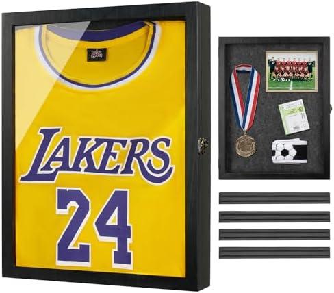Large Jersey Frame Display Case, Black Shadow Box Frame 13X17 with Slot, for Graduation/Pet/Medal/Coin/Wedding Keepsakes, Anniversary/Birthday/Bridal/Engagement/Wedding Registry/House Warming Gifts