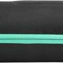 Co2CREA Hard Travel Case Replacement for Replacement for JBL Charge 4 /Replacement for JBL Charge 5 Waterproof Bluetooth Speaker (Black Case + Teal Zipper)