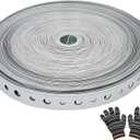 Galvanized Metal Pipe Strap 3/4-Inch x 100-Feet 24-Gauge for Pipe Support Hanging and Flexible Trimming with Holes