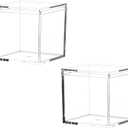 Small Acrylic Box Clear, 2Pcs Plastic Square Cube Containers with Lid Storage Box 2.2x2.2x2.2Inch/55X55X55mm for Candy Pill and Tiny Jewelry