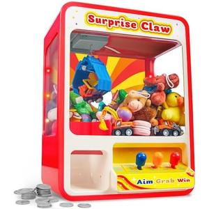 JOYIN Claw Machine Arcade Toy with LED Light & Adjustable Sound, Rechargable Dispenser Toys Mini Vending Machine for Kids - Perfect Christmas & Birthday Big Gifts for Kids, Ages 3+