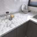 Grey Marble Wallpaper Peel and Stick Countertop Paper 35" x 393.7"