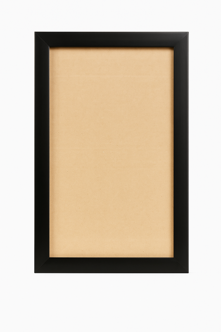 Sleek Black Rectangular Picture Frame – Modern Wall & Tabletop Display for Photos, Posters, and Artwork, 38x14in