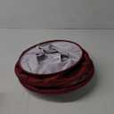 GOSO Burgundy Lamp Shades for Table Lamps and Floor Lamp,12x14x10 inch Spider Lamp Shade for Bedroom Decoration Replacement Lampshade Red Vintage, Drum Faux Silk Handcraft,Easy Assembly(Set of 2)