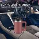 MURRICON 40 oz Tumbler with Handle and Straw,Reusable Vacuum Quencher Tumbler with Lid,Stainless Steel Insulated Travel Mug,for Coffee and Beverages(Rubigenous)