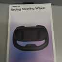 JSAUX Steering Wheels for Nintendo Switch 2 JoyCon Controller, Compatible with Mario Kart 9/8 Deluxe, Realistic Racing Experience with Comfortable Grip, Switch 2 JoyCon Controller Accessories2X Black