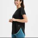 baleaf Women's Short Sleeve Workout Tops Athletic Running Shirts Quick Dry T-Shirts Loose Fit Gym Yoga Tee UPF 50+ (Black, S)