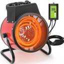 Greenhouse Heater with Thermostat, Outdoor Heaters for Patio, Fast Heating, Overheat Protection, Electric Space Heaters for Winter Plants, Grow Tent, Green House, Flower Room, Garage, Patio