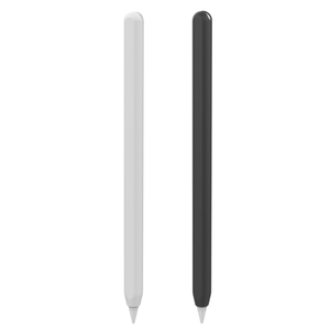 Soft Silicone Grip Case for Apple Pencil 2nd Gen - Anti-Slip, Comfortable Hold, Protective Cover with Precise Fit & Easy Access to Charging (Black+White) Pack of 3