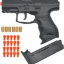 Dreamplay Shell Ejecting Toy Gun, VP9 Realistic Automatic Pull Back Action Shooting Games Education Model Toy for Kids Gifts